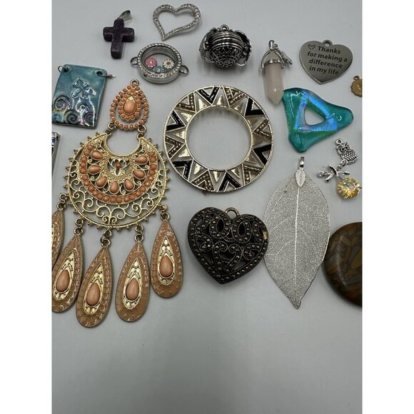 Pendants Lot Bulk Jewelry Making Mixed Styles Charms Vintage Modern Reuse Craft - Picture 7 of 9